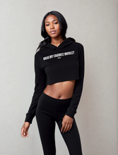 Load image into Gallery viewer, Crop Top Hoodie - Guess My Favorite Muscle?